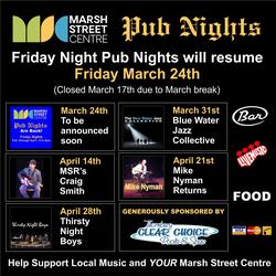 Friday Night Pub Night at The Marsh: Blue Water Jazz Collective